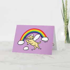 Gult Labrador Guardian Angel Tack Kort