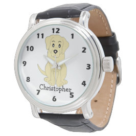 Gult Labrador Hund design Armbandsur