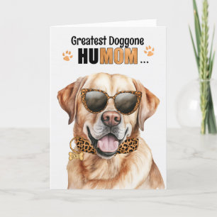 Gult Labrador Hund Underbarare HuMOM Mors dag Helgkort