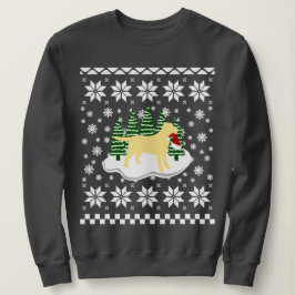 Gult Labrador jul Evergreen Snöflingor Tee