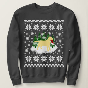 Gult Labrador jul Evergreen Snöflingor Tee