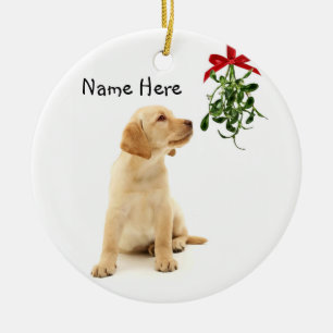 Gult Labrador jul Ornament