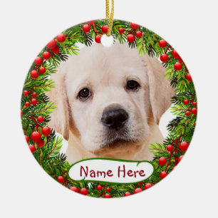 Gult Labrador jul Ornament