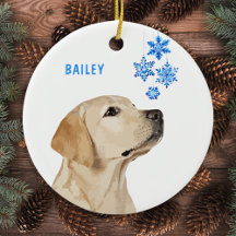 Gult Labrador jul Ornament