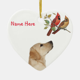 Gult Labrador jul Ornament