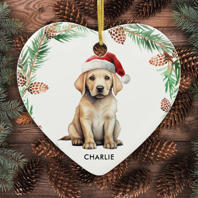 Gult Labrador jultomten Ornament (Skapare uppladdad)