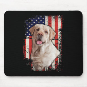 Gult Labrador Labs Patriotic American Flagga Hund Musmatta