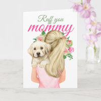 Gult Labrador-marionett med Woman Ruff Mamma
