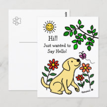 Gult Labrador och Grönt Hi