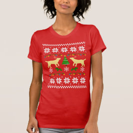 Gult Labrador Outline Ugly jul Tee