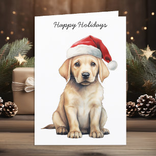 Gult Labrador Personlig Hund älskare jul Helgkort