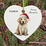 Gult Labrador Personlig Hund älskare jul Julgransprydnad Keramik<br><div class="desc">Om du är en gult labrador-hämtare i älskare, då vill du den här julhelgen ta en titt på vår festliga samling av helgdagskort och gåvor. Våra kort kommer säkert att le ansikte på alla som tar emot dem, med en berömvärd gul lab sport som julhatt. Våra prydnadsföremål och gåvor är...</div>