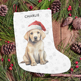 Gult Labrador Personlig Hund älskare jul Liten Julstrumpa
