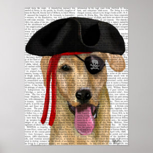 Gult Labrador Pirat 2 Poster