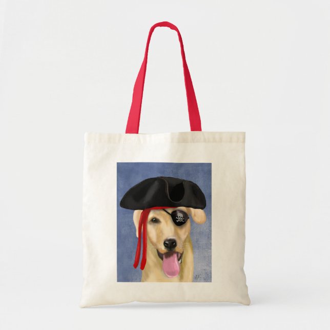 Gult Labrador Pirat Tygkasse (Framsidan)