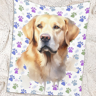 Gult Labrador Puppy 2 Fleecefilt