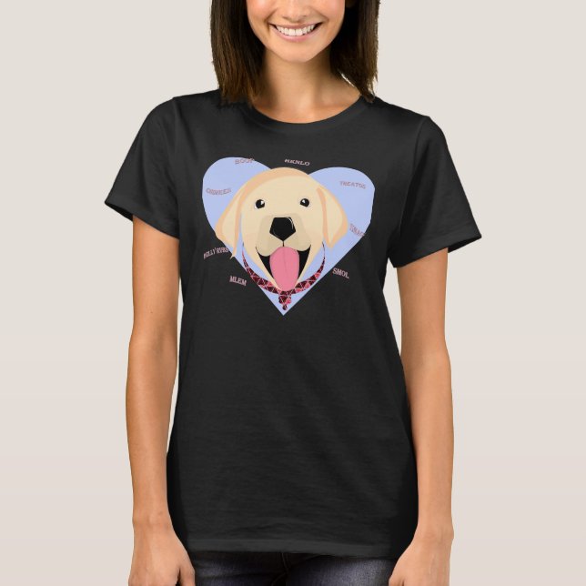 Gult Labrador Puppy Chonk Puppy Owner Hundägare T Shirt (Framsida)