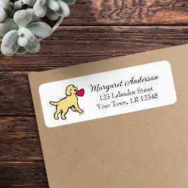 Gult Labrador Puppy Returadress Returadress Etikett