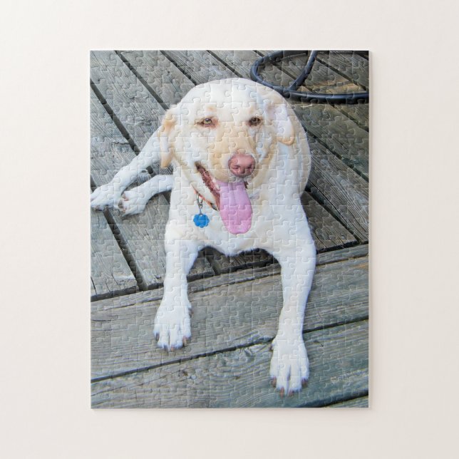 Gult Labrador pussel (Vertikal)