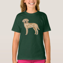 Gult Labrador Retriever Adsible Tecknad Lab Hund T Shirt