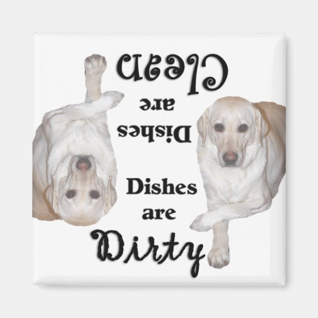 Gult Labrador Retriever Älskare Dishwasher Magnet (Framsidan)