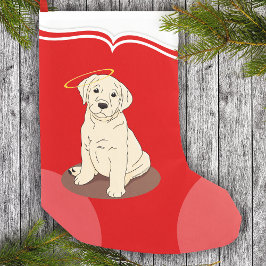 Gult Labrador Retriever Angel Liten Julstrumpa