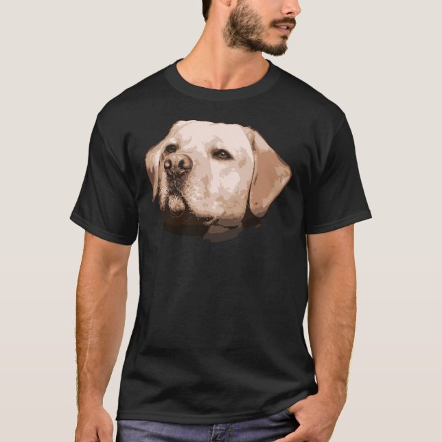 Gult Labrador Retriever Ansikte T Shirt (Framsida)