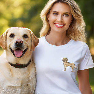 Gult Labrador Retriever Art Cute Lab Porträtt T Shirt