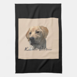 Gult Labrador Retriever Art Gifts Kökshandduk