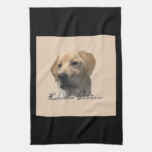 Gult Labrador Retriever Art Gifts Kökshandduk