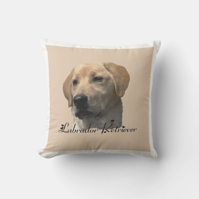 Gult Labrador Retriever Art Gifts Kudde (Framsida)