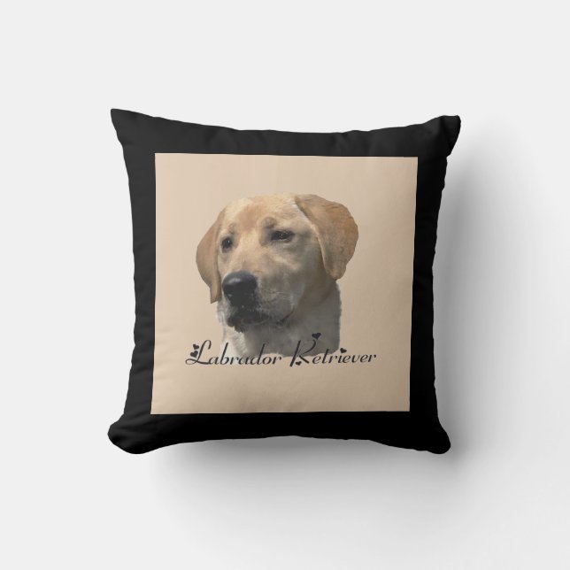 Gult Labrador Retriever Art Gifts Kudde (Framsida)