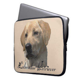 Gult Labrador Retriever Art Gifts Laptop Fodral