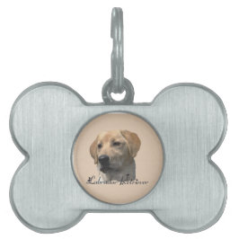 Gult Labrador Retriever Art Gifts Namnbricka Husdjur