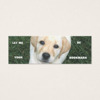 Gult Labrador Retriever Bookmark Litet Visitkort