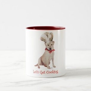 Gult Labrador Retriever Cooking Två-Tonad Mugg