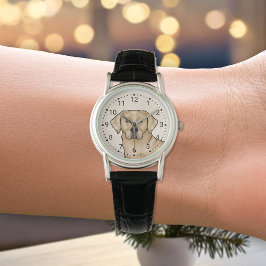 Gult Labrador Retriever Cute Lab Hund Porträtt Armbandsur