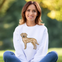 Gult Labrador Retriever Cute Tecknad hund Design