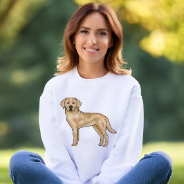 Gult Labrador Retriever Cute Tecknad hund Design T Shirt