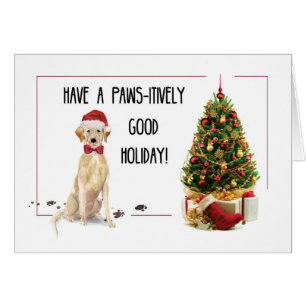Gult Labrador Retriever Funny Jul Hund Hälsningskort