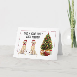 Gult Labrador Retriever Funny Jul Hund Kort