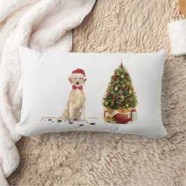 Gult Labrador Retriever Funny Jul Hund Lumbarkudde