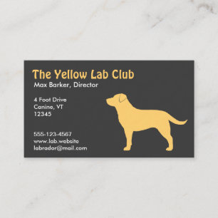 Gult Labrador Retriever Hund aveln Silhouette Visitkort