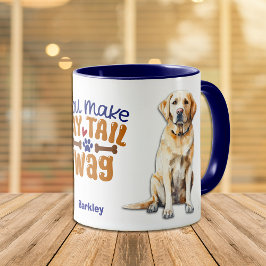 Gult Labrador Retriever Hund du gör min Svan-påse Mugg