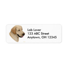 Gult Labrador Retriever Hund-etikett Returadress Etikett