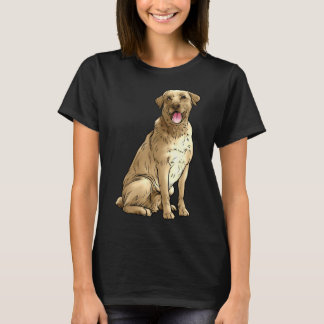 Gult Labrador Retriever Hund Golden Lab Gult La La T Shirt