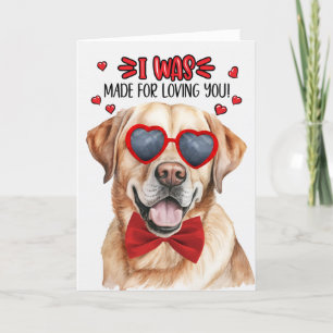 Gult Labrador Retriever Hund Kärlek Valentine Helgkort