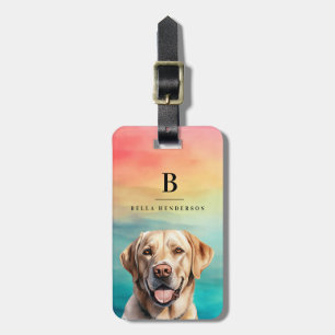 Gult Labrador Retriever Hund Luggage Taggs Bagagebricka