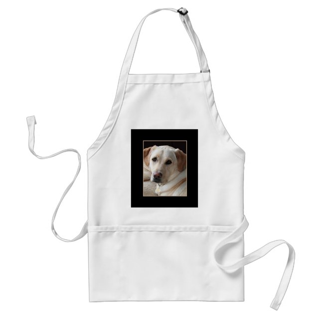 Gult Labrador Retriever Hund Photo on Apron Förkläde (Framsidan)