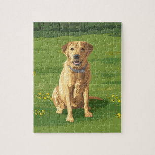 Gult Labrador Retriever Hund Pussel